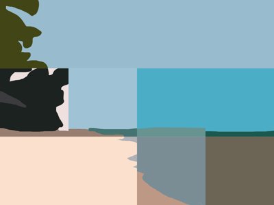 Coastal Serenity in Abstract