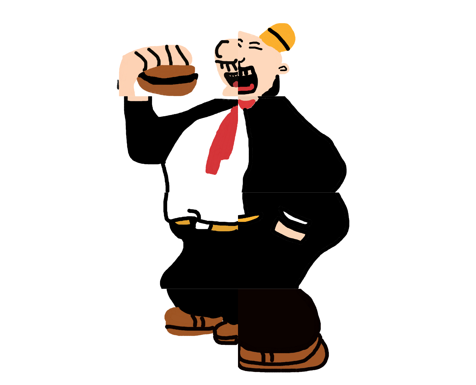 The Joyful Burger Enthusiast